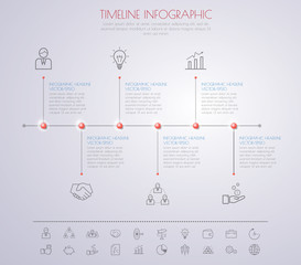 timeline infographics with icons set.