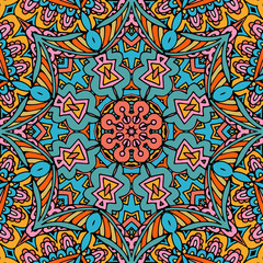 Abstract geometric mosaic vintage ethnic seamless pattern ornamental 
