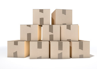 Obraz premium Cardboard Box Pile