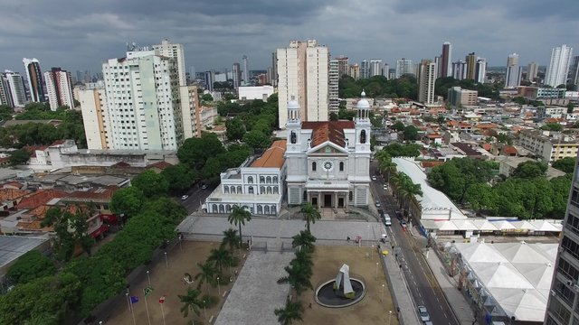 Aerial View of Basilica de Nazare, in Belem do Para, Brazil