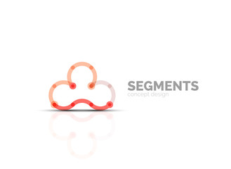 Vector outline minimal abstract geometric logo