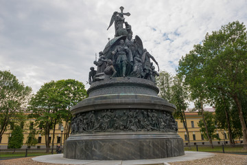 Monument "Millennium of Russia" (1862). Close-up. Velikiy Novgor