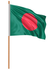 3D Flag of Bangladesh (clipping path included)