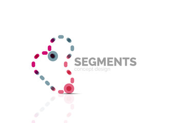 Vector outline minimal abstract geometric logo