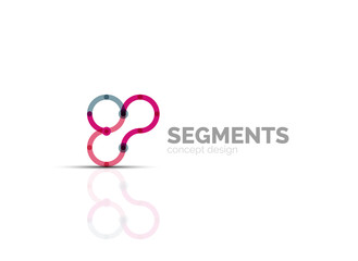 Fototapeta premium Vector outline minimal abstract geometric logo