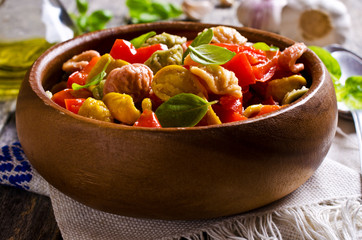 Orecchiette pasta with vegetables