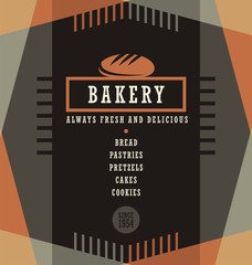 Bakery goods menu design template
