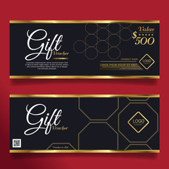 Gift voucher gold template