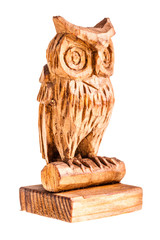 Wooden owl figurine
