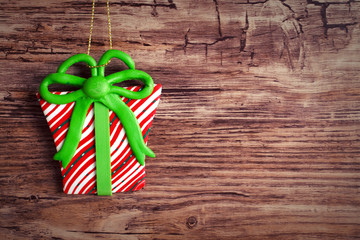Christmas background with gift