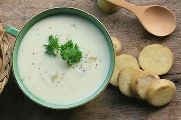 soup with fresh potatoes