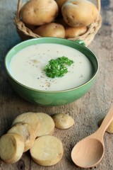 soup with fresh potatoes
