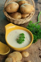 soup with fresh potatoes