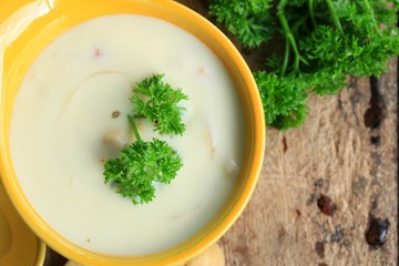 soup with fresh potatoes