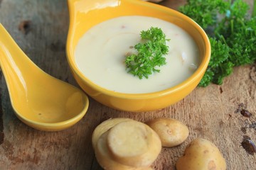 soup with fresh potatoes
