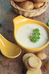 soup with fresh potatoes