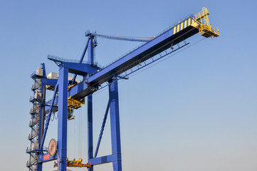 Fototapeta na wymiar sea cargo port large cranes