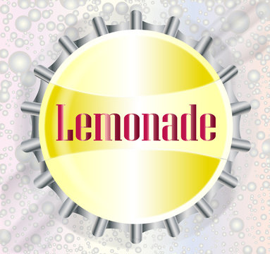 Lemonade Bottle Cap With Bubbles