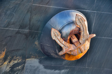 large anchor on board  ship
