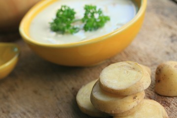 soup with vegetable salad