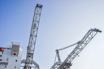 sea cargo port large cranes