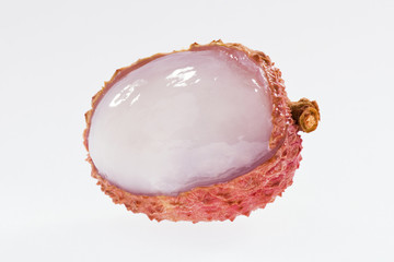 Fresh lychee isolated on background