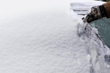 Snowy car