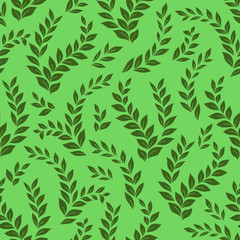 Fototapeta na wymiar Floral pattern of leaves