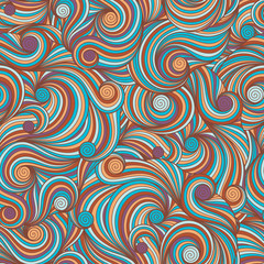 Doodle seamless background. Hand drawn