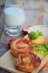 soup potatoes with breakfast