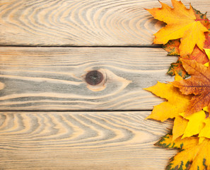 autumn wooden background