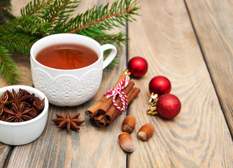 Hot christmas tea