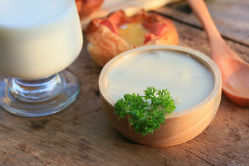 soup potatoes with breakfast