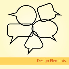 Set quote speech bubble. Frame for text. vector