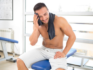 Young man in Gym