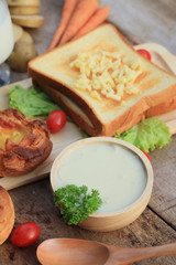 soup potatoes with breakfast