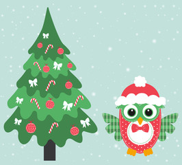 owl and fir-tree 
