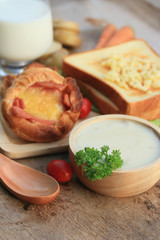 soup potatoes with breakfast