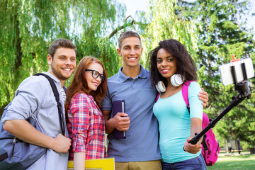 Concept for young student friends