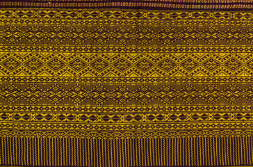 Craftsmanship silk fabric in Thai pattern for beautiful backgrou