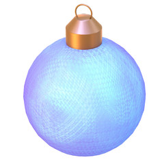 isolated shiny christmas tree ball