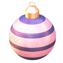 isolated shiny christmas tree ball