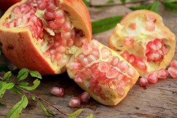 tasty fresh pomegranate fruit