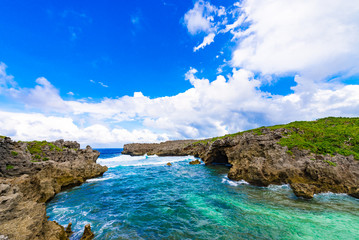 Fototapeta na wymiar Sea, coast, seascape. Okinawa, Japan.