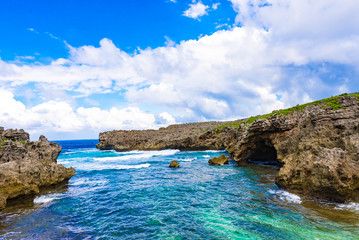 Fototapeta na wymiar Sea, coast, seascape. Okinawa, Japan.