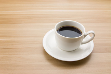 Coffee cup on the desk