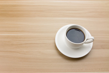 Coffee cup on the desk