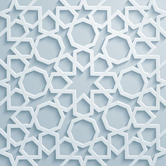 Arabic ornament geometric pattern background
