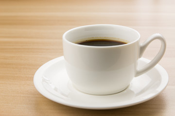 Coffee cup on the desk