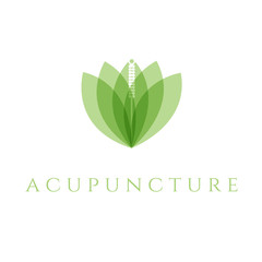 Vector template of acupunture theme
